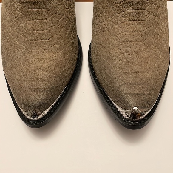 Jeffrey Campbell Cromwell Khaki Matte Snake Boot US 9 - Picture 13 of 15